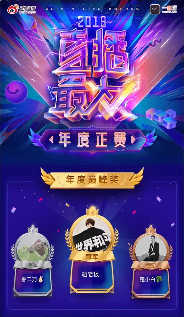 2019微博直播&一直播年度比賽收官！明星、主播將集結年度盛典