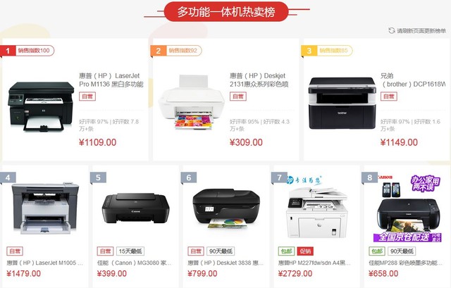 2017打印機排行榜 看清套路明白挑選