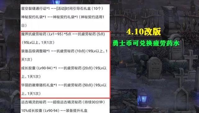 DNF：勇士幣獲取攻略，300點券換100個勇士幣，可兌換85點疲勞藥