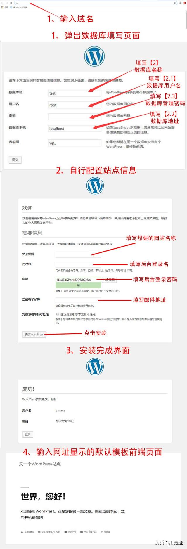 Wordpress免費建站圖文教程(四):3分鐘快速搭建網站