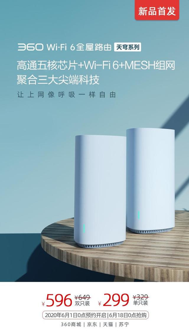 360發布新品WiFi6全屋路由，三大尖端科技亮點多多