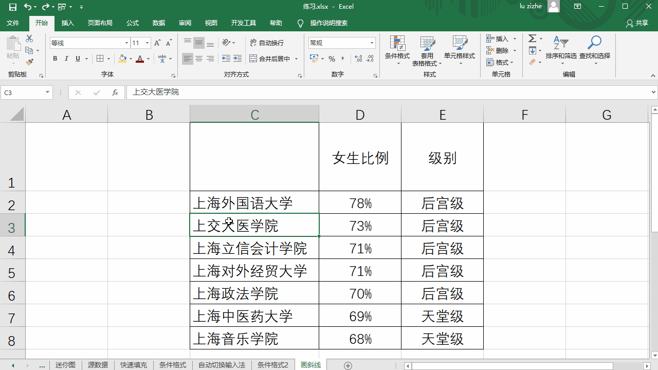 如何為Excel中的表格表頭添加斜線和文字？這才是正確的添加方式