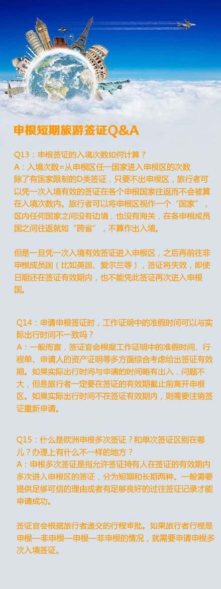 超有用最全申根簽攻略