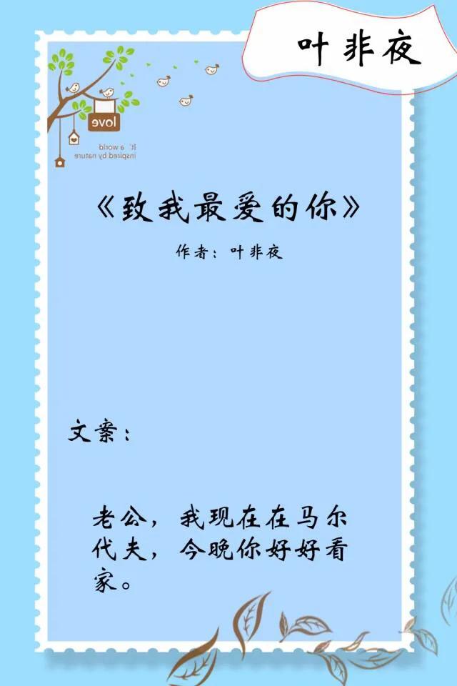 5本葉非夜的言情小說，除了《億萬星辰不及你》，這幾本也很甜