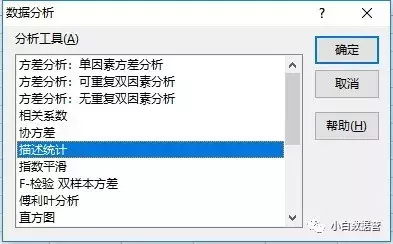 EXCEL中的數據分析—描述統計