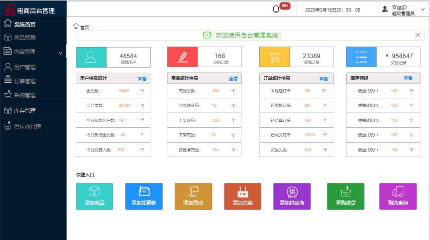 需求文檔:自營電商后臺管理系統