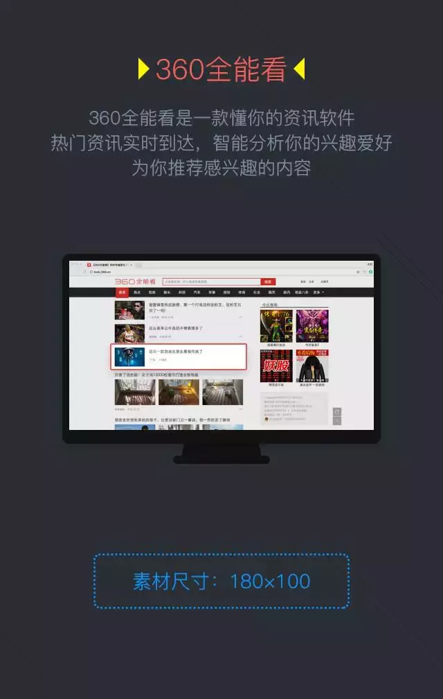360搜索信息流廣告也上線啦！觀摩下模式