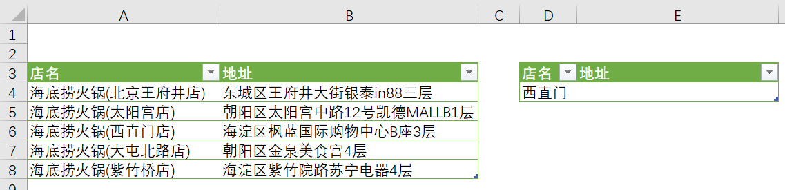 Excel中，如何通過關鍵字模糊查找所需要的數據？