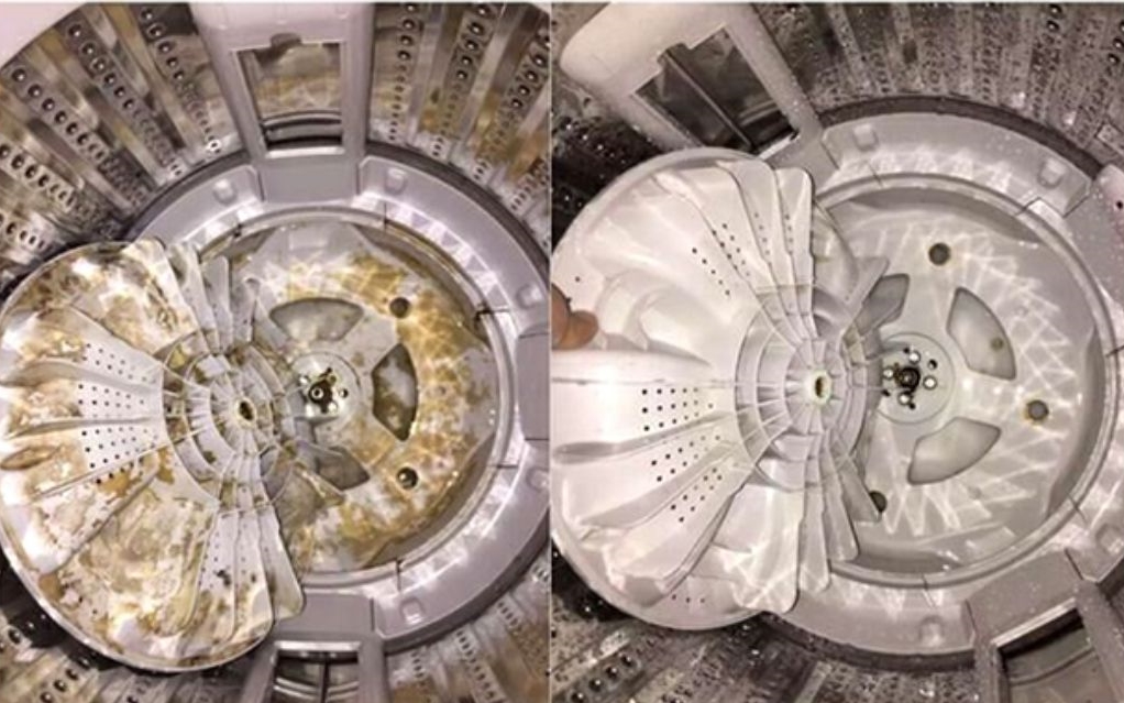 洗衣機3個月不清潔，衣服越洗越臟，一碗水徹底清潔洗衣機