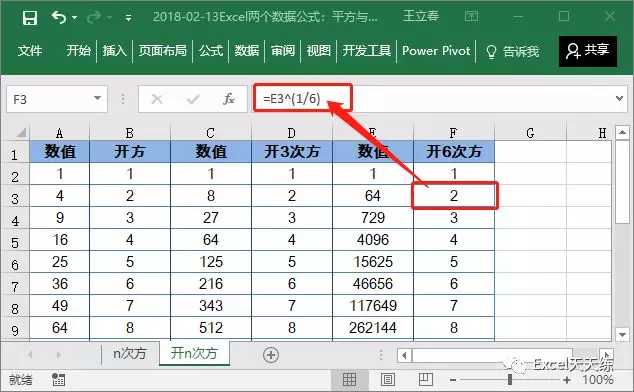 每日一題：Excel兩個數據公式：平方與開方的計算方法！