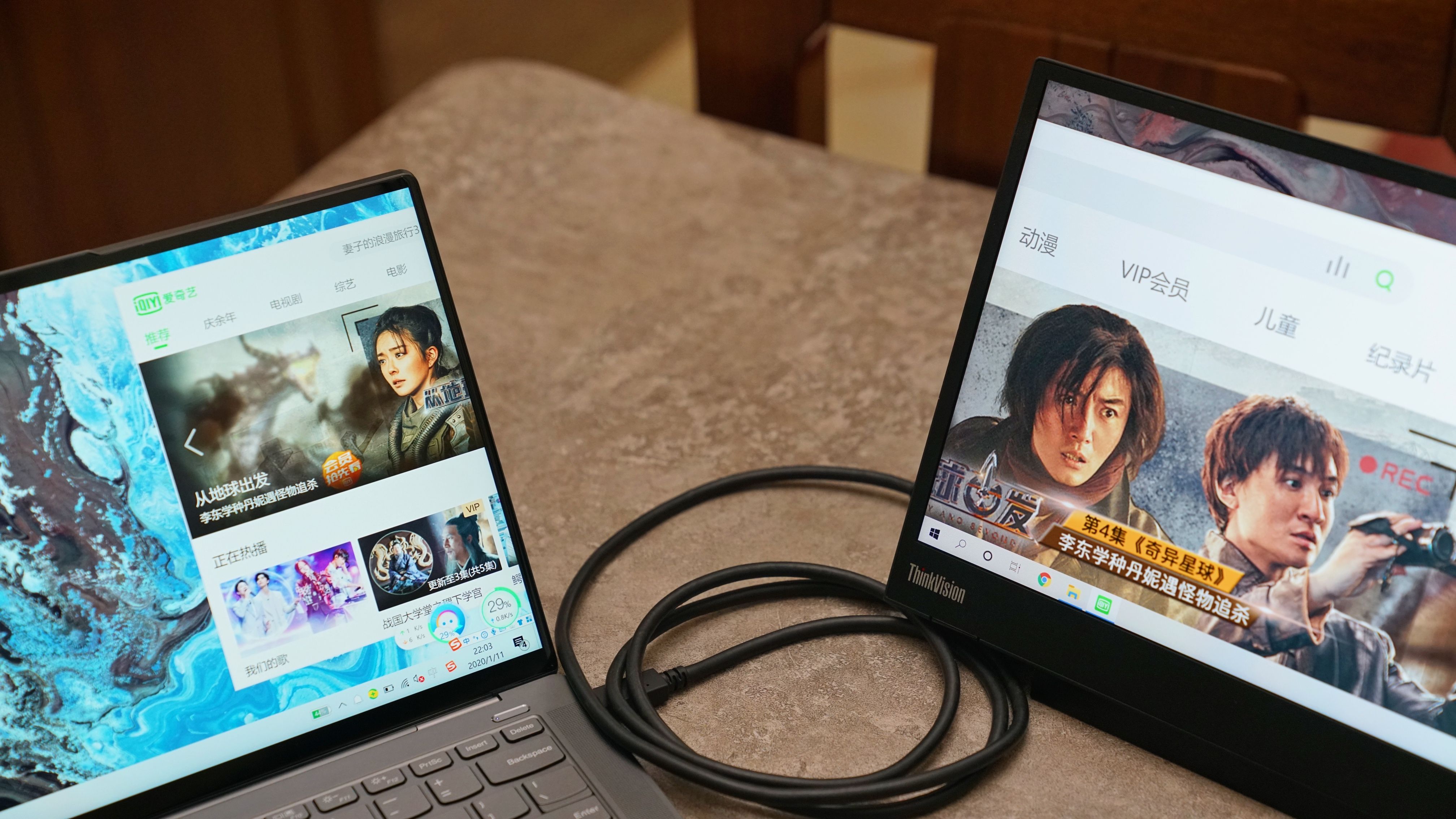 讓手機秒變平板—聯想/ThinkVision M14便攜顯示器使用測評