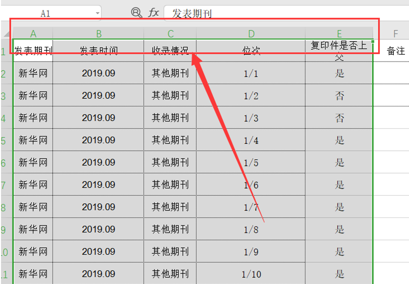 表格技巧—Excel中如何使單元格大小都統一