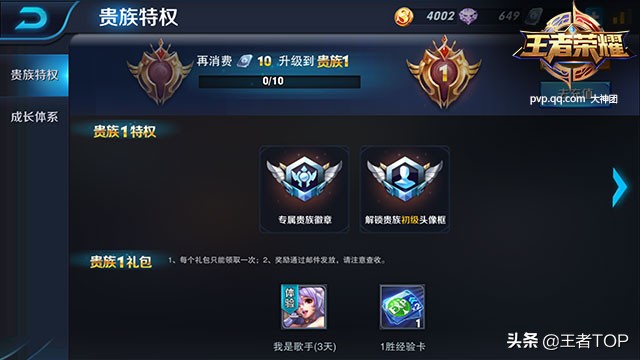 王者榮耀貴族V10你知道要多少錢嗎？超過大多數人一月工資