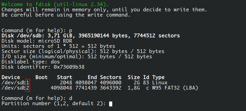 如何在 Linux 中刪除分區