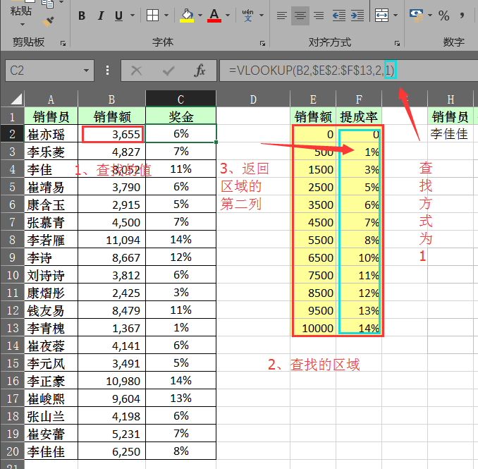 VLOOKUP函數的使用方法詳解