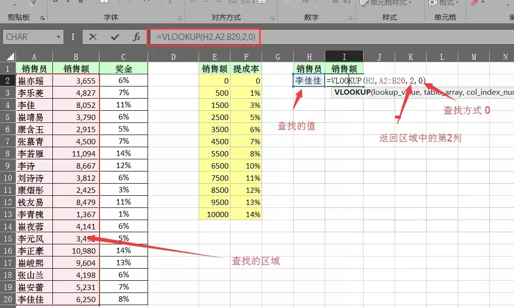 VLOOKUP函數的使用方法詳解