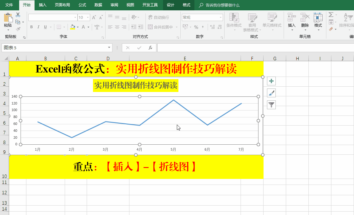 Excel函數公式:含金量超高的折線圖表制作技巧解讀