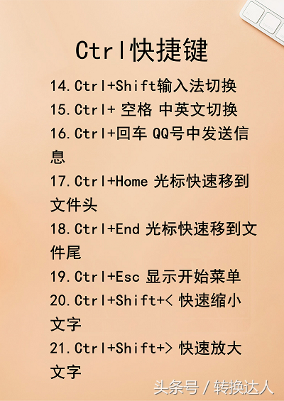 實用的Ctrl、Alt、Shift計算機快捷鍵匯總，建議收藏一份！