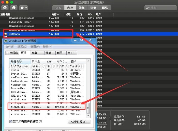 壓縮軟件BetterZip對比WinRAR，有何不同？