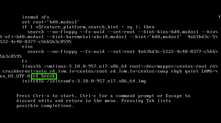 以單用戶模式啟動 CentOS/RHEL 7/8 的三種方法 | Linux 中國