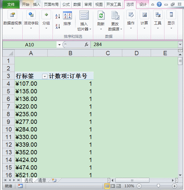 Excel軟件中利用數據透視表快速創建頻率分布圖，簡單到沒朋友！