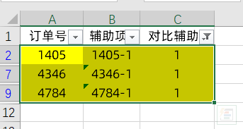 Excel中自身重復的兩列數據核對技巧