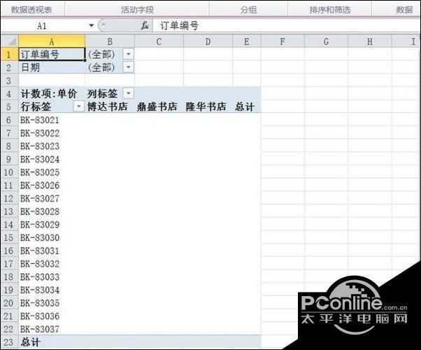 windows10系統下使用EXCEL2010數據透視表方法