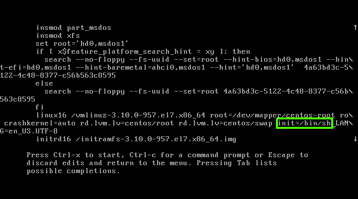 以單用戶模式啟動 CentOS/RHEL 7/8 的三種方法 | Linux 中國