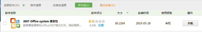 win7系統如何卸載office2007兼容包
