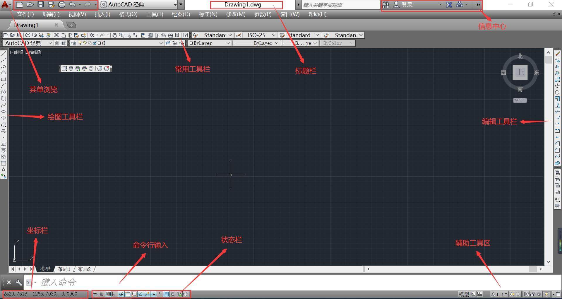 AUTOCAD——工作空間設置