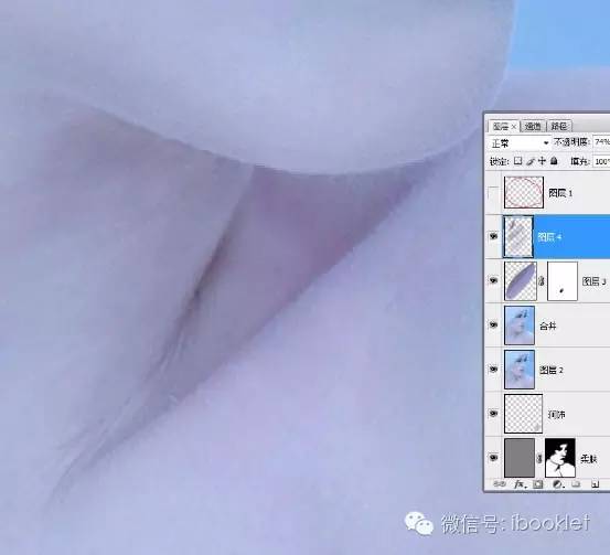 Photoshop給人物處理成粉藍色水晶效果