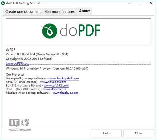 免費PDF轉換器：doPDF 8.3.934官方下載