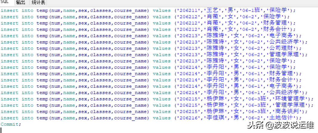 用ORACLE分析函數decode實現行列轉換