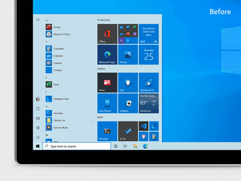 Windows 10啟用全新開始菜單 微軟:純色背景統一視覺效果