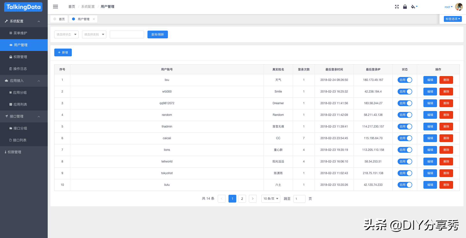 基于ThinkPHP V5+VUE開發的面向API的后臺管理系統