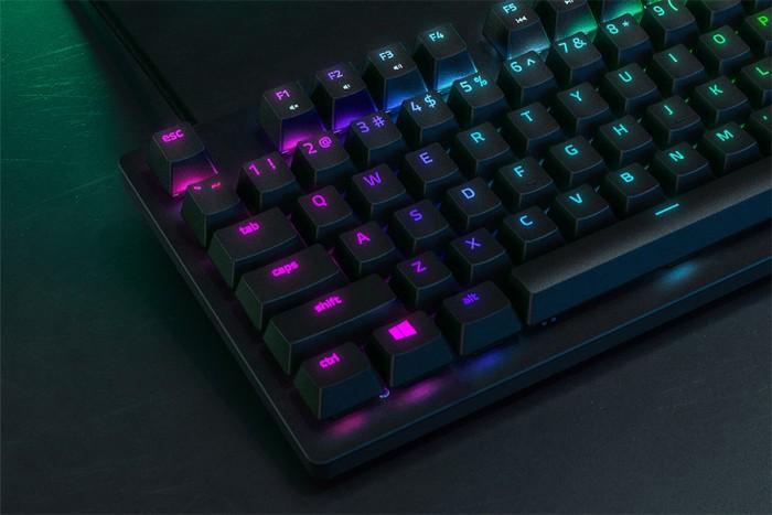 雷蛇推獵魂光蛛競技版游戲機械鍵盤：TKL+光軸