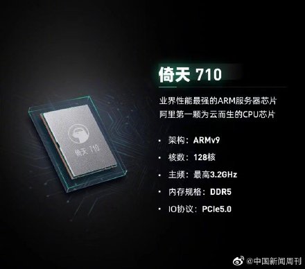 業界最先進的5nm工藝！阿里發布自研CPU芯片倚天710