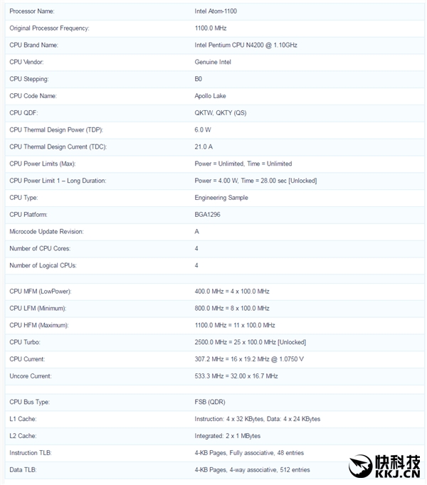 Intel奔騰N4200曝光:ApolloLake家族第一員