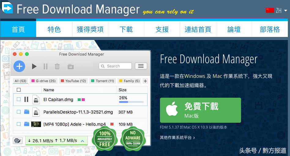 MAC常用下載工具迅雷永久會員版、FDM、Folx你最常用哪個？