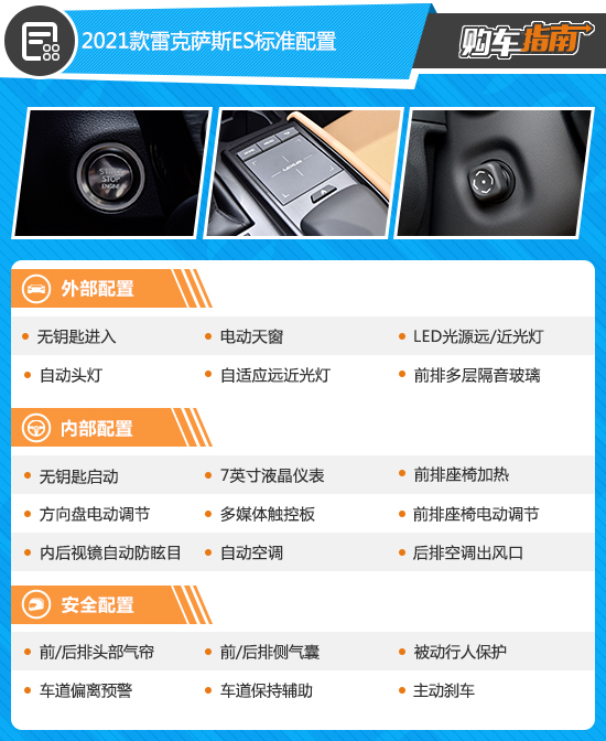 推薦300h卓越版 2021款雷克薩斯ES購車指南