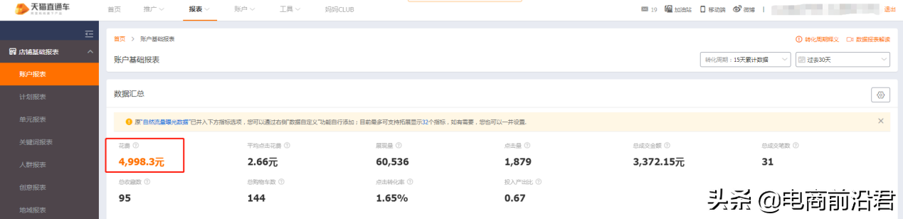 淘寶賣家想要通過直通車賺到錢，首先得知道盈虧平衡點的計算公式