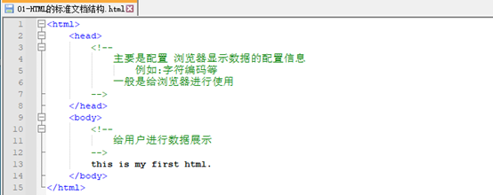 HTML基本概念及標準文檔結構